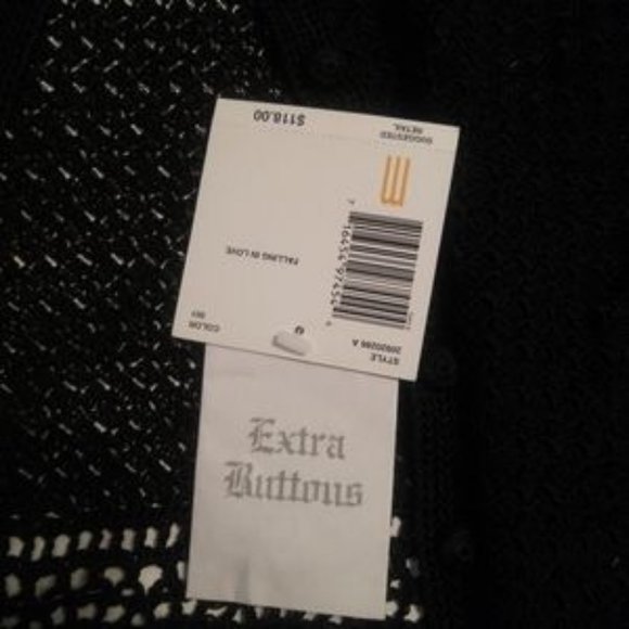 Delicate Black Crochet Sweater - Picture 6 of 6